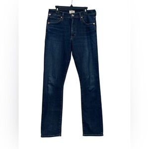 Women’s Citizens of Humanity Dark Denim Skyla Straight Mid Rise Jeans: 27
